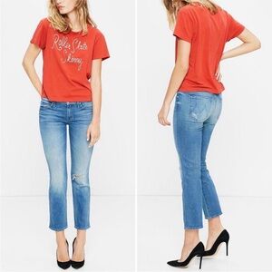 Mother - Rascal Ankle Mid Rise Jeans in High Five Wash Denim